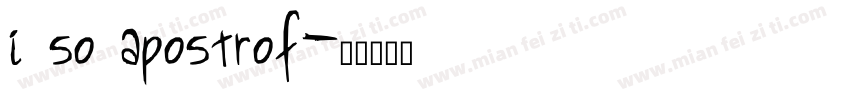 i so apostrof字体转换